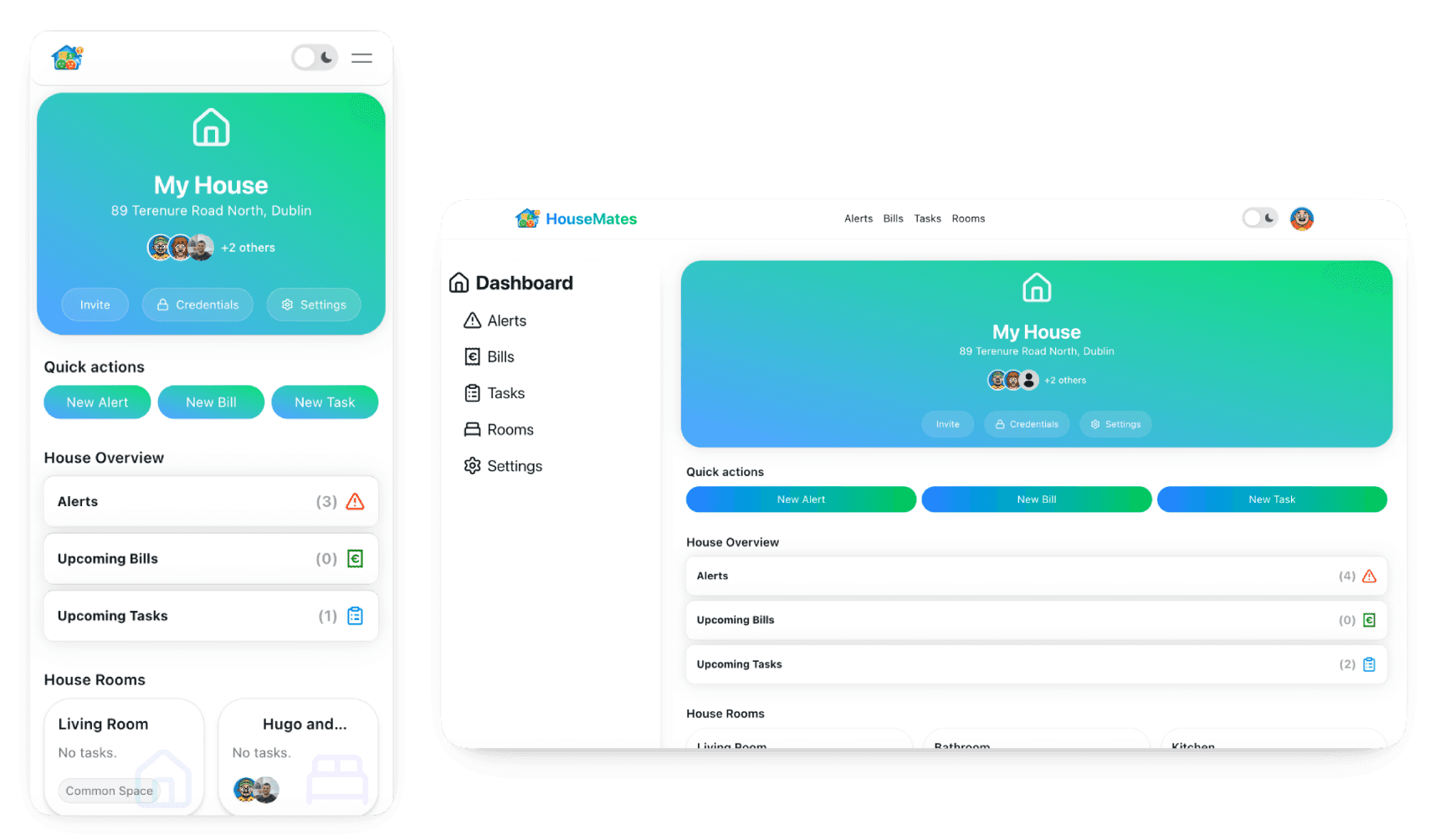 HouseMates app preview